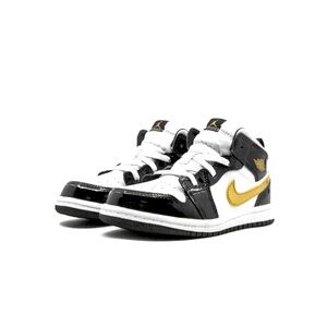 Sold‼️Air Jordan 1 Mid SE Black/Metallic Gold-White